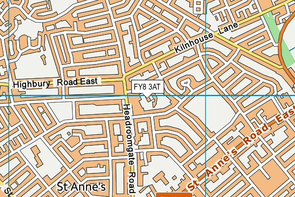 FY8 3AT map - OS VectorMap District (Ordnance Survey)