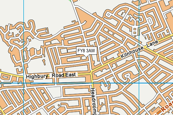 FY8 3AW map - OS VectorMap District (Ordnance Survey)