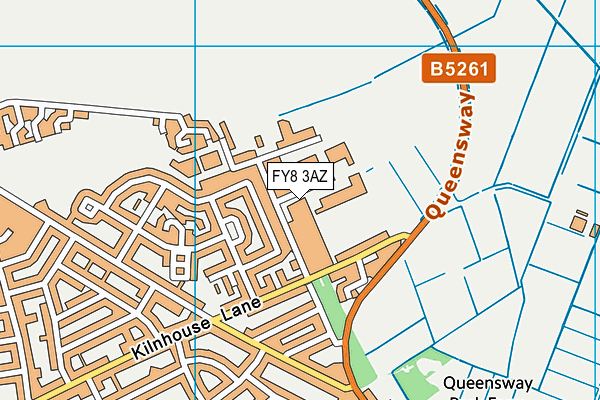 FY8 3AZ map - OS VectorMap District (Ordnance Survey)