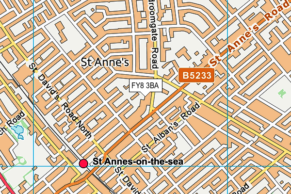 FY8 3BA map - OS VectorMap District (Ordnance Survey)