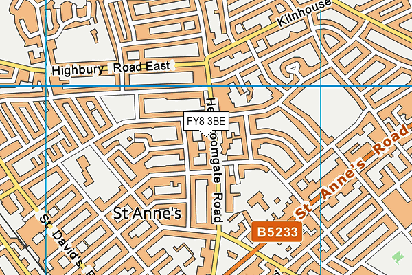 FY8 3BE map - OS VectorMap District (Ordnance Survey)