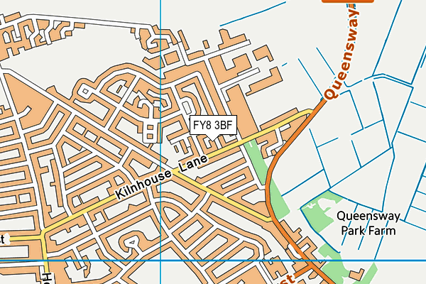 FY8 3BF map - OS VectorMap District (Ordnance Survey)
