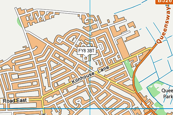 FY8 3BT map - OS VectorMap District (Ordnance Survey)