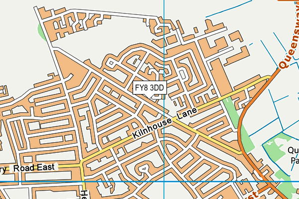 FY8 3DD map - OS VectorMap District (Ordnance Survey)