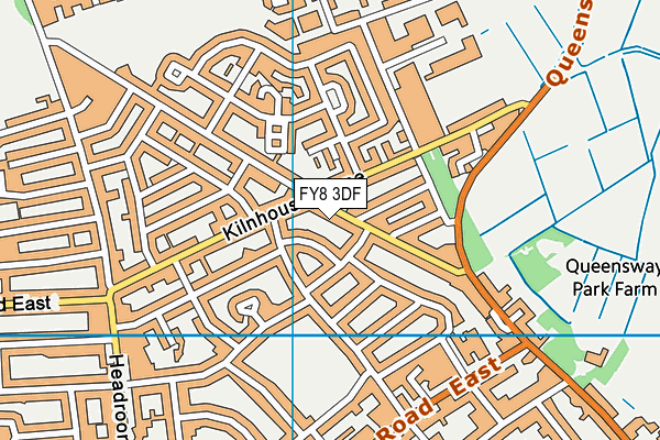 FY8 3DF map - OS VectorMap District (Ordnance Survey)