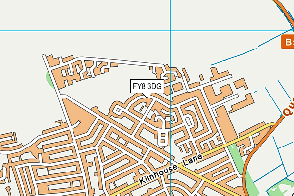 FY8 3DG map - OS VectorMap District (Ordnance Survey)
