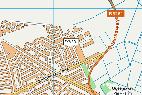 FY8 3DJ map - OS VectorMap District (Ordnance Survey)