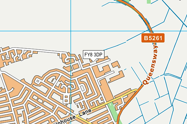 FY8 3DP map - OS VectorMap District (Ordnance Survey)