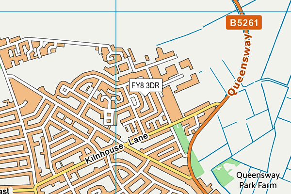 FY8 3DR map - OS VectorMap District (Ordnance Survey)