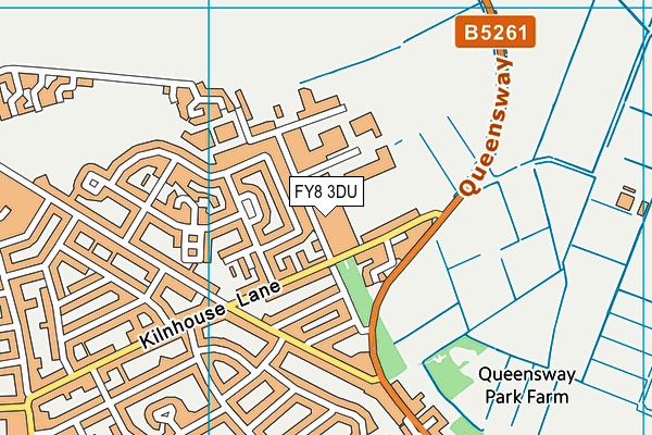 FY8 3DU map - OS VectorMap District (Ordnance Survey)