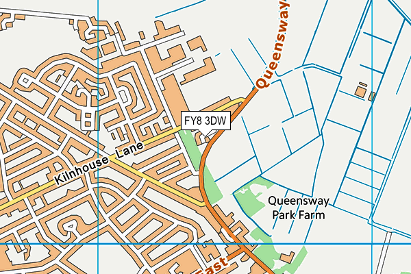 FY8 3DW map - OS VectorMap District (Ordnance Survey)