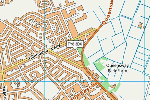 FY8 3DX map - OS VectorMap District (Ordnance Survey)