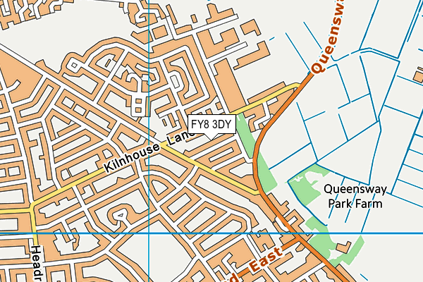 FY8 3DY map - OS VectorMap District (Ordnance Survey)