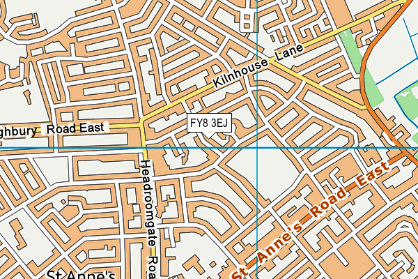 FY8 3EJ map - OS VectorMap District (Ordnance Survey)