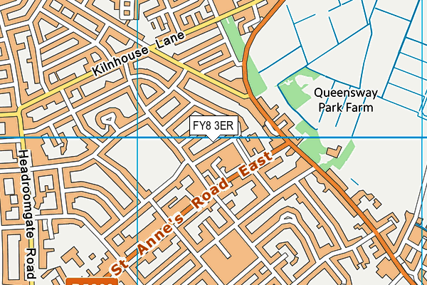 FY8 3ER map - OS VectorMap District (Ordnance Survey)