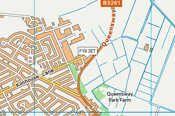 FY8 3ET map - OS VectorMap District (Ordnance Survey)