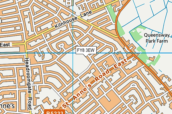 FY8 3EW map - OS VectorMap District (Ordnance Survey)