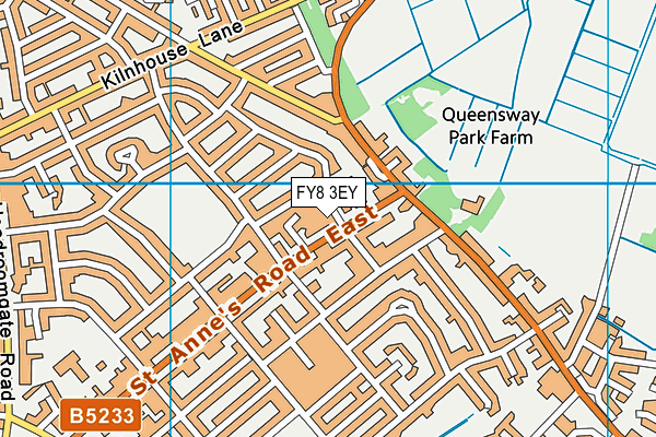 FY8 3EY map - OS VectorMap District (Ordnance Survey)
