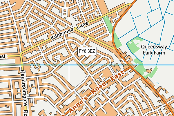 FY8 3EZ map - OS VectorMap District (Ordnance Survey)