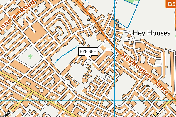 FY8 3FH map - OS VectorMap District (Ordnance Survey)