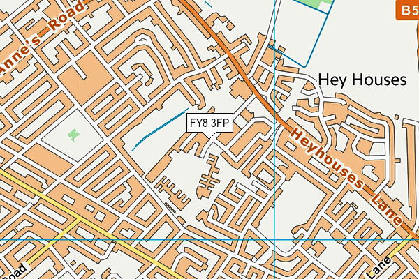 FY8 3FP map - OS VectorMap District (Ordnance Survey)