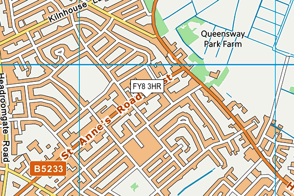 FY8 3HR map - OS VectorMap District (Ordnance Survey)