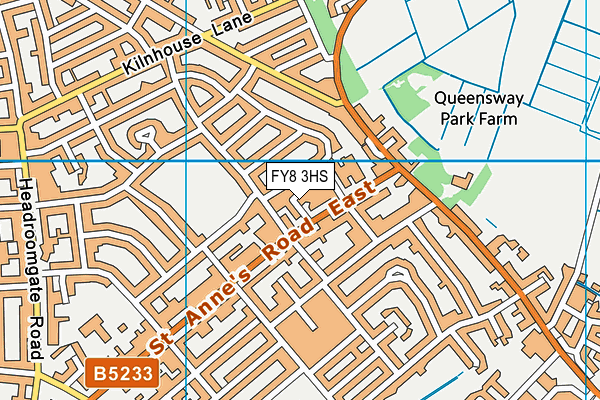 FY8 3HS map - OS VectorMap District (Ordnance Survey)