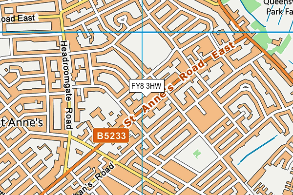 FY8 3HW map - OS VectorMap District (Ordnance Survey)