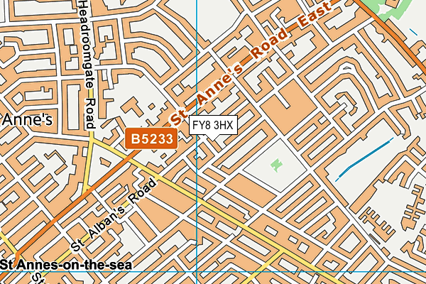 FY8 3HX map - OS VectorMap District (Ordnance Survey)