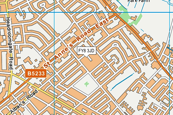 FY8 3JD map - OS VectorMap District (Ordnance Survey)