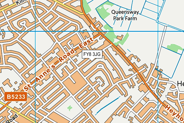 FY8 3JG map - OS VectorMap District (Ordnance Survey)