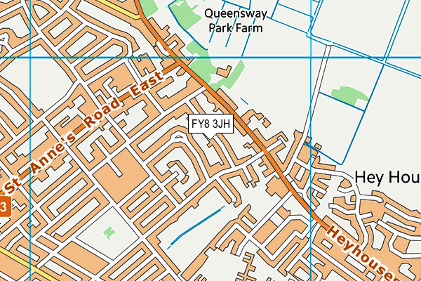 FY8 3JH map - OS VectorMap District (Ordnance Survey)
