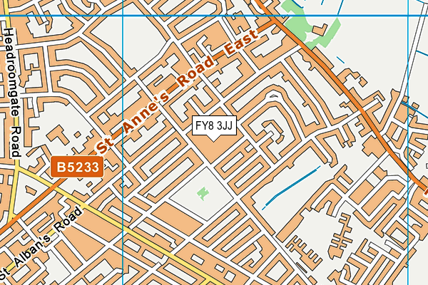 FY8 3JJ map - OS VectorMap District (Ordnance Survey)