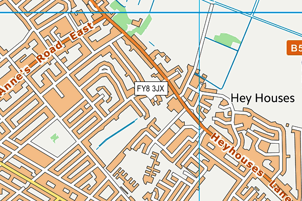 FY8 3JX map - OS VectorMap District (Ordnance Survey)