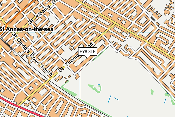 FY8 3LF map - OS VectorMap District (Ordnance Survey)