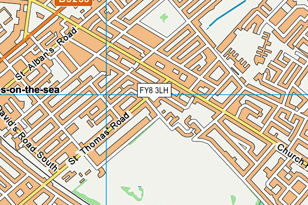 FY8 3LH map - OS VectorMap District (Ordnance Survey)
