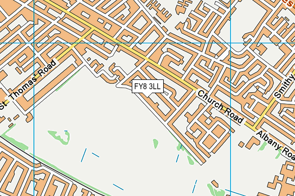 FY8 3LL map - OS VectorMap District (Ordnance Survey)