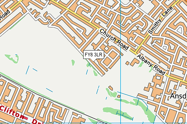 FY8 3LR map - OS VectorMap District (Ordnance Survey)