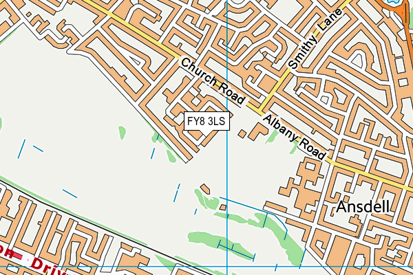 FY8 3LS map - OS VectorMap District (Ordnance Survey)