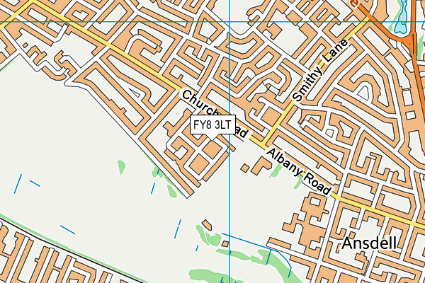 FY8 3LT map - OS VectorMap District (Ordnance Survey)