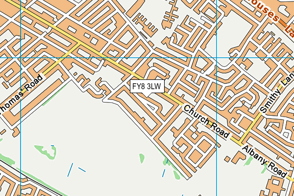 FY8 3LW map - OS VectorMap District (Ordnance Survey)