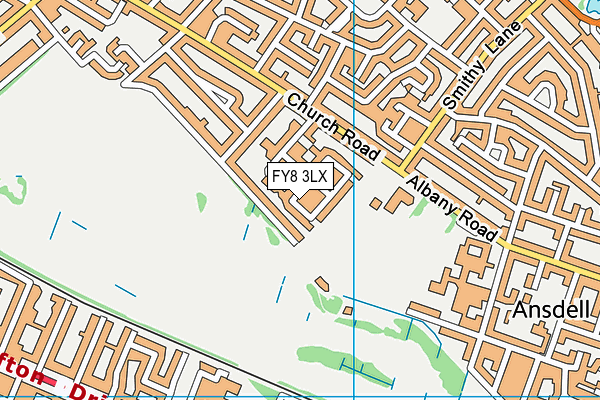 FY8 3LX map - OS VectorMap District (Ordnance Survey)