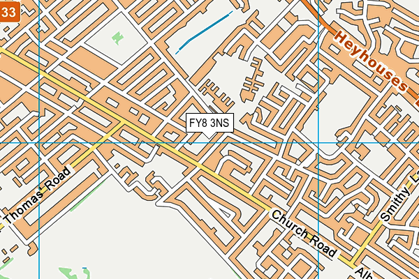 FY8 3NS map - OS VectorMap District (Ordnance Survey)