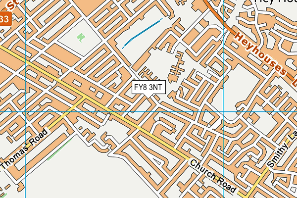 FY8 3NT map - OS VectorMap District (Ordnance Survey)