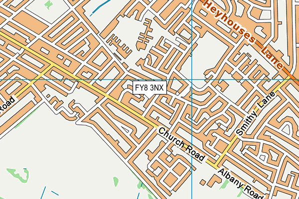 FY8 3NX map - OS VectorMap District (Ordnance Survey)