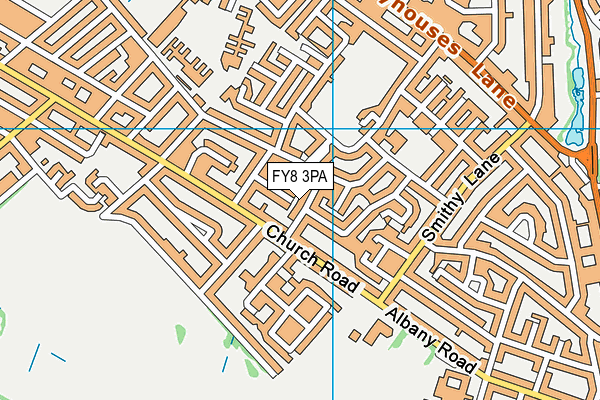 FY8 3PA map - OS VectorMap District (Ordnance Survey)
