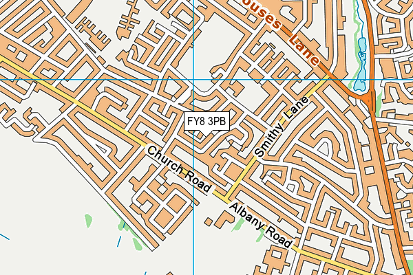 FY8 3PB map - OS VectorMap District (Ordnance Survey)