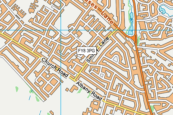 FY8 3PG map - OS VectorMap District (Ordnance Survey)