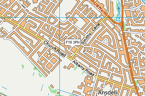 FY8 3PH map - OS VectorMap District (Ordnance Survey)