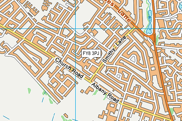 FY8 3PJ map - OS VectorMap District (Ordnance Survey)